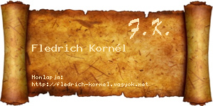 Fledrich Kornél névjegykártya